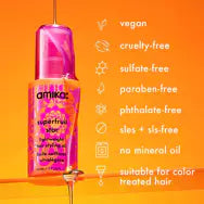 Load image into Gallery viewer, Superfruit Star Lightweight Styling Oil new multitasking hair hero is clinically proven to make hair 7x stronger, 2x smoother + with 86% less breakage.* Infused with amika's signature superfruit and sea buckthorn.
