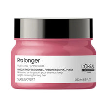 Load image into Gallery viewer, L'Oreal Professional Pro Longer Mask A weekly deep treatment hair mask infused with exclusive technology, that strengthens and thickens split ends to reduce the appearance of breakage. Hair Texture: Straight, Wavy, and Curly Hair Type: Fine Hair Concerns: - Thinning - Volumizing - Damage, Split Ends, and Breakage