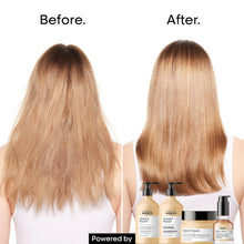 Load image into Gallery viewer, L'Oreal Professional Absolut Repair Mask A deeply hydrating protein hair mask that can be used as a pre- or post-wash treatment, to strengthen, soften, and add shine to dry, damaged hair. Hair Texture: Straight, Wavy, Curly, and Coily Hair Type: Medium and Thick Hair Concerns: - Dryness - Shine - Damage, Split Ends, and Breakage