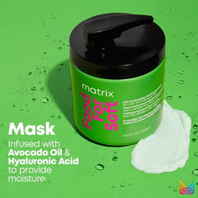 Load image into Gallery viewer, Matrix Food For Soft Rich Hydrating Treatment Mask infused with avocado oil + hyaluronic acid, replenishes hydration in even the driest & most porous hair, making it ideal for every wash.