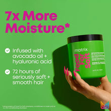 Load image into Gallery viewer, Matrix Food For Soft Rich Hydrating Treatment Mask infused with avocado oil + hyaluronic acid, replenishes hydration in even the driest & most porous hair, making it ideal for every wash.
