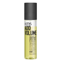 Load image into Gallery viewer, Energize limp, lifeless locks with the KMS AddVolume Leave-In Conditioner; a deeply hydrating, body-boosting formula that delivers long-lasting, weightless volume.  Fortified with an innovative AHA Structure Complex, the no-rinse conditioner moisturizes and detangles hair, whilst infusing strands with body and bounce for easier styling. Hair is stronger, thicker and fuller-looking with a salon-worthy finish.