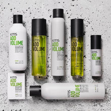Load image into Gallery viewer, Energize limp, lifeless locks with the KMS AddVolume Leave-In Conditioner; a deeply hydrating, body-boosting formula that delivers long-lasting, weightless volume.  Fortified with an innovative AHA Structure Complex, the no-rinse conditioner moisturizes and detangles hair, whilst infusing strands with body and bounce for easier styling. Hair is stronger, thicker and fuller-looking with a salon-worthy finish.