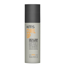 Load image into Gallery viewer, KMS CURLUP Control Creme shapes and bundles curls, provides lasting separation with a frizz free finish. Use to define curls and add shine. Use in dried hair to control frizz and bundle curls.