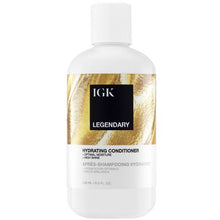 Load image into Gallery viewer, IGK Legendary Dream Hair Conditioner. A multi-benefit, lightweight conditioner that adds moisture, shine, smoothness and strength for nourished hair. This hair perfecting conditioner gives you the hair you’ve always dreamed of. Suitable for all hair types, this multi-tasking, lightweight formula delivers healthier looking hair while sealing in moisture to keep strands soft and smooth.
