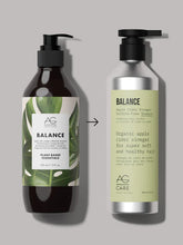 Load image into Gallery viewer, AG’s Balance sulfate-free shampoo gently cleanses the hair and scalp. Organic apple cider vinegar naturally closes the hair cuticle for additional shine
