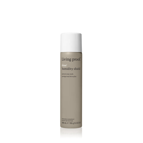 Living Proof No Frizz Humidity Shield A weightless protective finishing spray that prevents frizz by providing 6x more humidity protection on any finished style. Weightlessly blocks humidity Use on dry hair anytime, anywhere