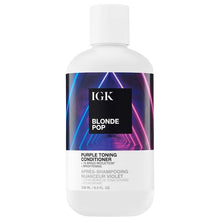 Load image into Gallery viewer, Instantly neutralize brass, soften strands, moisturize, and add shine with this blonde-enhancing conditioner. Treat blonde and highlighted hair to the ultimate balance between color-toning pigments and essential moisture for 7x reduced brassiness* and a brighter, more vibrant look. Boosted with violet pigment, purple rice, and moisture-rich squalane to restore essential moisture, brilliance, and shine.