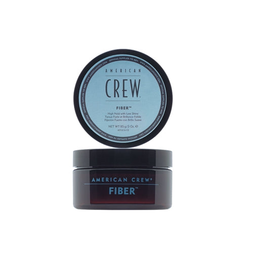 American Crew Classic Fiber Fiber-like, resinous product helps thicken, texturize and increase fullness to hair. Provides a strong, pliable hold with a matte finish. Works well in shorter hair, 1-3 inches in length. For high hold with low shine.