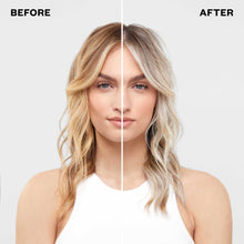 Load image into Gallery viewer, Multi-tasking is an understatement with this miracle-working, leave-in toning spray that detangles, conditions, busts brass, brightens, moisturizes, and protects up to 450°F degree heat. Treat blonde and highlighted hair to the ultimate balance between color-toning pigments and essential moisture. Boosted with violet pigment, purple rice, and moisture-rich hyaluronic acid for 7x reduced brassiness* and a brighter,