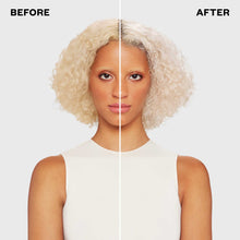Load image into Gallery viewer, Multi-tasking is an understatement with this miracle-working, leave-in toning spray that detangles, conditions, busts brass, brightens, moisturizes, and protects up to 450°F degree heat. Treat blonde and highlighted hair to the ultimate balance between color-toning pigments and essential moisture. Boosted with violet pigment, purple rice, and moisture-rich hyaluronic acid for 7x reduced brassiness* and a brighter,