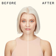 Load image into Gallery viewer, Amika Bust Your Brass Blonde Purple Conditioner A purple conditioner that neutralizes orange, brassy tones in blonde, gray, and silver hair for bright, cool-toned results. Hair Type: Straight, Wavy, Curly, and Coily Hair Texture: Fine, Medium, and Thick Hair Concerns: - Brassiness - Color Fading - Shine