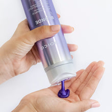 Load image into Gallery viewer, BLONDE LIFE VIOLET SHAMPOO When you want to bring blonde hair back to that icy, fresh-out-of-the-salon shade, turn to this sulfate-free cleanser that instantly kicks yellow tones to the curb. Gentle on highlighted strands, this unique formula is stocked with powerful ingredients -- like an exotic blend of rich Tamanu and Manoi oils – to fight frizz, banish brass, and rehydrate hair.