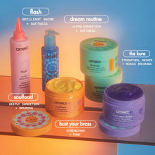 Load image into Gallery viewer, Amika's Dream Routine is a lightweight, hydrating night mask infused with hyaluronic acid to deeply hydrate hair without staining the pillow. This treatment intensely hydrates hair overnight for soft, moisturized hair in the morning. It improves manageability for easy, knot-free hair and prevents breakage caused by friction while sleeping. Free of sulfates, parabens, mineral oil, and cruelty. Certified vegan and recyclable with Terracycle. Suitable for colored hair.