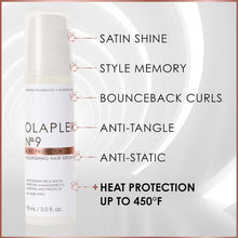 Load image into Gallery viewer, OLAPLEX SERUM A weightless, leave-in styling serum that’s rich in antioxidants to help protect from pollution, heat, and future damage for shine, bounceback curls, and anti-static and anti-tangle action. Can be used on clean, damp hair and reapplied between washes.
