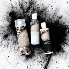 Load image into Gallery viewer, This deep cleansing IGK First Class shampoo gently removes impurities without stripping or drying hair out. Charcoal gently detoxifies, removing build-up and color-dulling residues from dry shampoos, styling products, chlorine, hard water and pollution. Witch Hazel and Tea Tree Oil soothe the scalp. A charcoal clarifying shampoo that gently detoxifies and cleanses, absorbing excess oil and buildup from the scalp, while restoring hair color and shine. Great for straight, wavy, curly and coily hair types