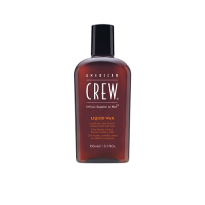 American Crew Liquid Wax.  Provides a pliable styling finish that allows for easy styling and re-styling of the hair without a tacky feel. Washes out easily with shampoo. Liqid Wax