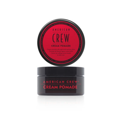 American Crew Cream Pomade Works well for curly hair and provides a modern, flexible alternative to styling gels.
