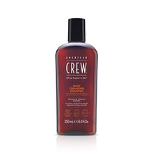 Load image into Gallery viewer, our silicone-free Daily Cleansing Shampoo is ideal for an everyday haircare routine. The nondrying vegan formula washes away excess oil, leaving hair more manageable, looking healthy, and feeling soft. Infused with our energizing, naturally certified American Crew Citrus Mint signature fragrance