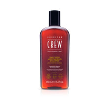 Load image into Gallery viewer, Daily Deep Moisturizing Shampoo is a hair and scalp wash rich in conditioning emollients that leaves hair feeling soft all day without causing build-up or greasy hair. The ultra-hydrating formula cleanses while the naturally certified American Crew Citrus Mint signature