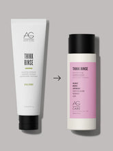 Load image into Gallery viewer, AG Thikk Rinse Volumizing ConditioneR Fine hair needs weightless conditioning. Infused with body building volumizers like panthenol, keratin and silk protein that nourish fine hair without weighing it down