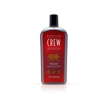 Load image into Gallery viewer, Daily Deep Moisturizing Shampoo is a hair and scalp wash rich in conditioning emollients that leaves hair feeling soft all day without causing build-up or greasy hair. The ultra-hydrating formula cleanses while the naturally certified American Crew Citrus Mint signature