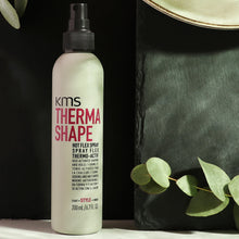 Load image into Gallery viewer, KMS Thermashape Hot Flex Spray is a medium hold prep spray for heat styling.  Ideal for curl creation, especially in straight hair.  Creates defined hot iron curls.
