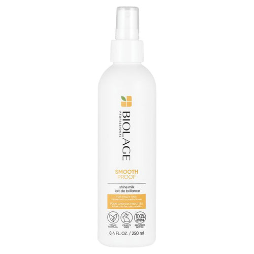 Biolage Styling Smoothing Shine Milk is a professional product used to achieve a frizz-free blowout or natural hair look with salon-perfect results