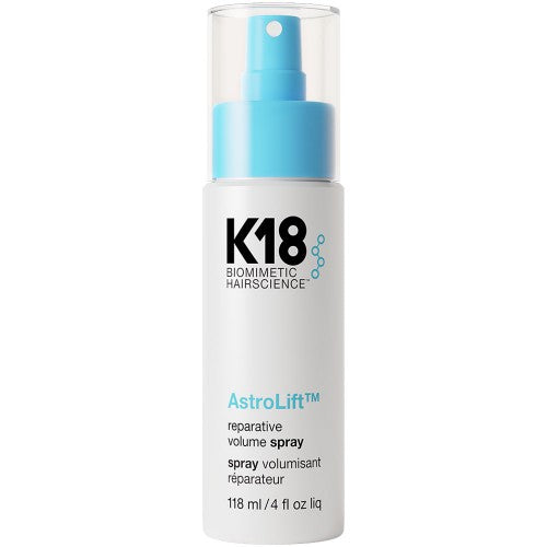 A lightweight, buildable volume spray, powered by K18PEPTIDE™ to reverse bounce-depleting damage that can impact all hair types—especially fine, fragile, aging + breakage-prone hair. Hair fiber thickening, non-sticky blend helps hair look and feel fuller, delivering flexible volume for up to 2 days—with or without heat styling on dry or towel-dried hair.
K18 Volume spray