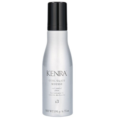 Kenra Curl Glaze Mousse 13 glazes each individual curl for shine, control, and definition. This non-drying, non-flaking formulation provides curls that feel soft to the touch while it helps to resist humidity and control frizz.