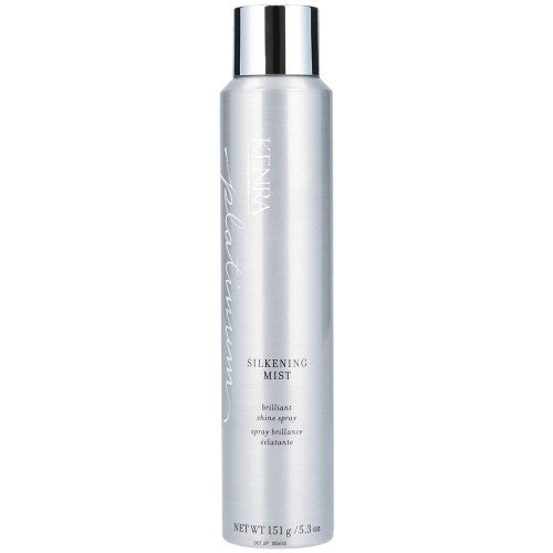 Kenra Platinum Silkening Mist is a weightless mist that instantly finishes any style with ultimate shine.

For weightlessly finishing any style with ultra-radiance
Helps repair split ends and eliminate frizz and flyaways
Provides maximum thermal protection