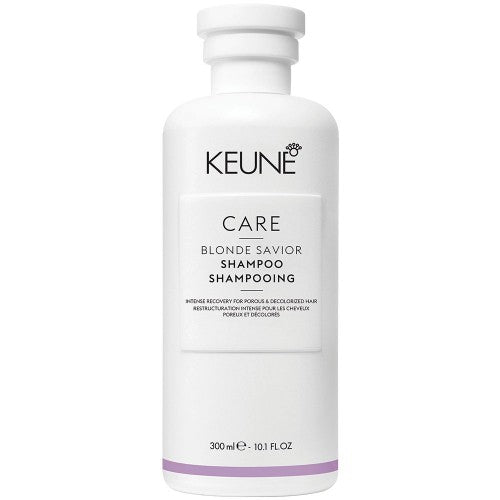 Meet Keune’s newest Care regimen, designed to nourish and strengthen damaged hair. Purchase an introductory package of Blonde Savior’s retail products and receive a liter of shampoo, backbar mask, and sample sachets, free!

Keune Blonde Savior Shampoo gives intense recovery for porous and decolorized hair.