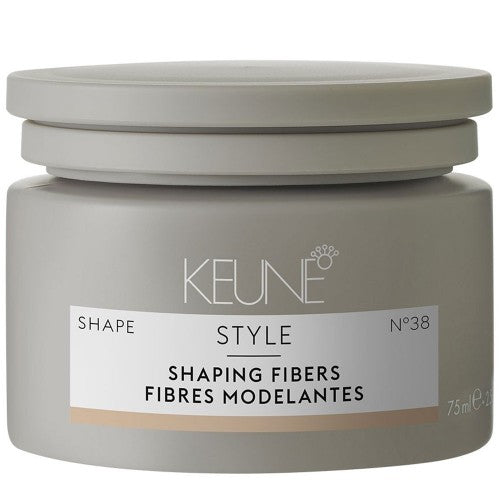 Keune-Style-Shaping-Fibers A fibrous shaping pomade with flexible hold and luminous shine. Enriched with Orange Fruit Complex. For all hair types. Results in a natural flexible hold and luminous shine.