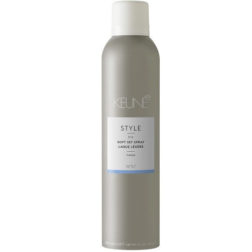 Keune-Style-Soft-Set-Spray A weightless working hairspray with a flexible finish, for all hair types. The results are natural, flexible hold that is easy to brush out.

Why It's Great:

Flexible hold
Adds natural shine
Easy to brush out
UV filter