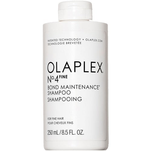 A bond repair regimen specifically formulated for the needs of fine hair types experiencing damage. Nº.4 & Nº.5 Fine provide an optimal balance of repair, weightless hydration and healthy body & volume. Perfect for damage-prone fine hair types. Olaplex No4