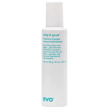 Load image into Gallery viewer, EVO Whip It Good Moisture Mousse
A conditioning and styling product in one: smooths, softens, conditions, provides humidity resistance, protects, and controls hair. It is designed to make your mane more manageable, whilst adding definition and texture for an effortless look. Evo whips it good styling mousse is designed to prevent frizziness and define curls.
