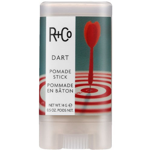 Hit the mark with DART to tame flyaways, sculpt and polish.

Start with DART. This Pomade Stick creates a perfectly detailed textured look. Whether you want to go for messy texture, groomed definition, or are just looking to tame a few pesky flyaways, DART never misses the mark. Good for creating long lasting texture and shapes, while taming on-the-go flyaways.
R_Co-Dart-Pomade-Stick-14g