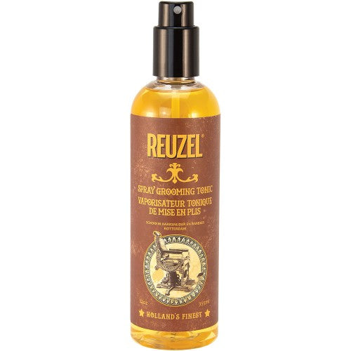 Creates a long lasting, natural feeling hold with ease of application in a spray bottle! Perfect for blow-drying and protects hair from all types of thermal styling. This formula is ideal for finer textured hair. 
Reuzel-Spray-Grooming-Tonic