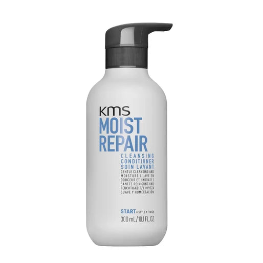 KMS MOISTREPAIR Cleansing Conditioner gently cleanses and conditions, moisturizing stressed hair. No shampoo needed.