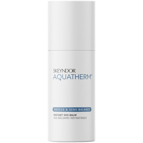 SKEYNDOR Aquatherm Instant SOS Balm is a specialized intensive balm designed to provide instant comfort and relief to reactive, sensitive skin. Its unique formula, enriched with a Marine Mineral-Thermal Complex, prebiotics, and soothing botanicals, helps to reduce redness while delivering deep hydration.
