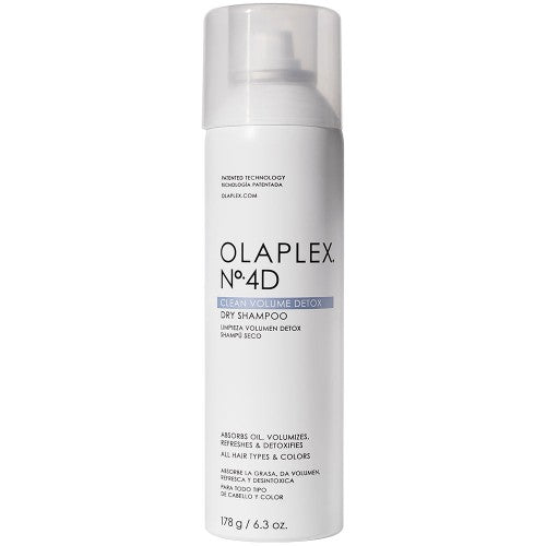 Olaplex N°4D Clean Detox dry shampoo Designed for use in between washes, it treats your scalp and delivers a burst of freshness to your tresses that feels like it’s just been washed. Oh, and we forgot to mention the best bit – there’s no white powdery residue. Vegan & Cruelty Free