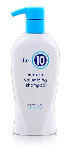 I's a 10  Miracle Volumizing Shampoo is designed to free your hair of residue buildup and bring out its natural beauty and volume. Our fan-favorite formula is lightweight and ideal for delicate, fine, thinning, or short hair. Enjoy fullness and shine without any weighted-down feeling!