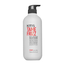 Load image into Gallery viewer, KMS TameFrizz Shampoo, the first step in frizz reduction. De-Frizz System changes the internal hair structure and smoothes the surface of the hair. Free of paraben, gluten, mineral oil.
