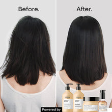 Load image into Gallery viewer, Loreal Professional Absolut Repair Shampoo A moisturizing shampoo formulated with quinoa and proteins that gently cleanses, deeply nourishes, and strengthens dry hair. Hair Texture: Straight, Wavy, Curly, and Coily Hair Type: Medium and Thick Hair Concerns: - Dryness - Shine - Damage, Split Ends, and Breakage
