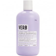 Verb Purple shampoo - Brighten up, tone up. Formulated with pro-grade violet pigment and açaí extract, Purple Shampoo is designed to cleanse and brighten while toning brassy yellow hues in blonde, grey and silver hair. Reduces brassiness by 24% after just one use.