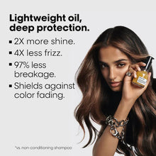 Load image into Gallery viewer, L&#39;Oreal Professional Metal Detox Strengthening Hair Oil A lightweight hair oil with exclusive technology that acts as a barrier against harmful metals found in water to strengthen hair, add shine, reduce frizz, and provide color protection.
