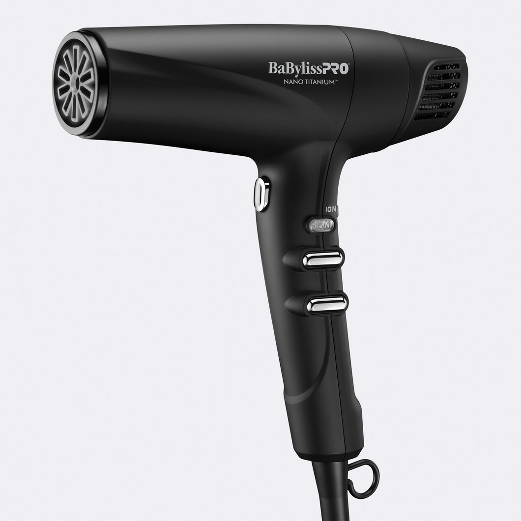 BaBylissPRO® Nano Titanium™ High-Speed Dual Ionic Hairdryer (Black)