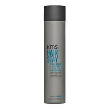 Load image into Gallery viewer, KMS Hair Stay Firm Finishing Hairspray is quick-drying with strong hold and no residue or flaking. Not sticky so you can spray and be done.
