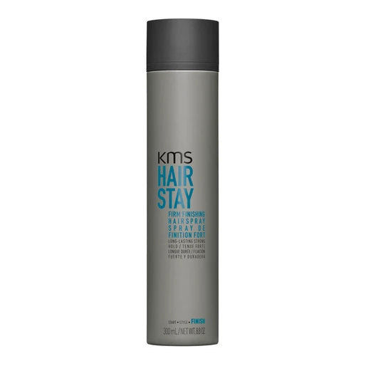 KMS Hair Stay Firm Finishing Hairspray is quick-drying with strong hold and no residue or flaking. Not sticky so you can spray and be done.