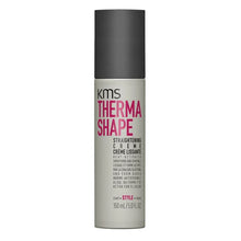 Load image into Gallery viewer, KMS ThermaShape Straightening Creme; a luxurious formula that glides through hair and assists in creating a straight and shiny finish. Ideal for curly and wavy hair types that are seeking straight results.
